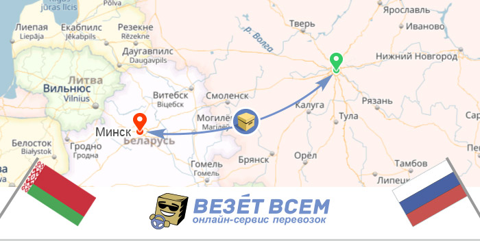 Вантажоперевезення Білорусь - Росія