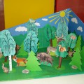 Макет лісу з паперу   Ідея виготовити макет лісу у нас виникла спонтанно