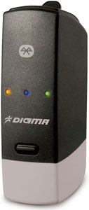 GPS-приймач Digma BM120 призначений для використання з мобільними пристроями, що підтримують бездротовий стандарт зв'язку по протоколу Bluetooth (КПК, мобільний телефон, смартфон, ноутбук)